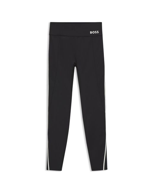Boss Blue Active Performance-Stretch Leggings With Moisture Management