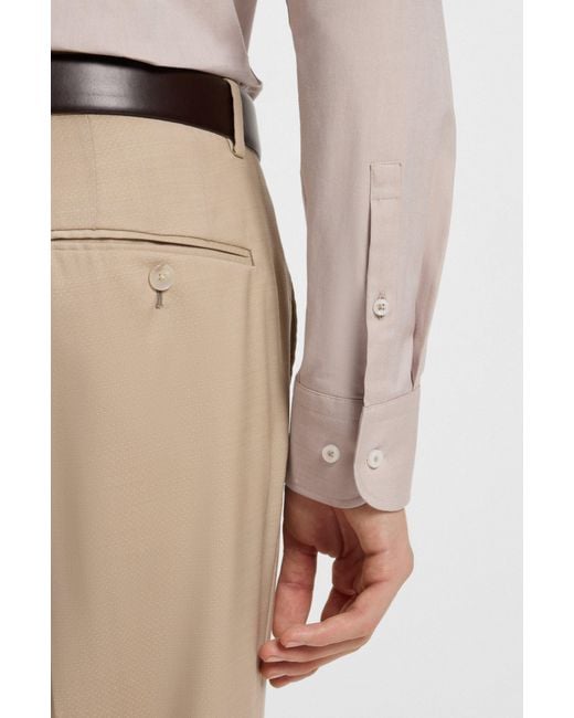 Boss Natural Beige Men's Shirts Size 15 for men