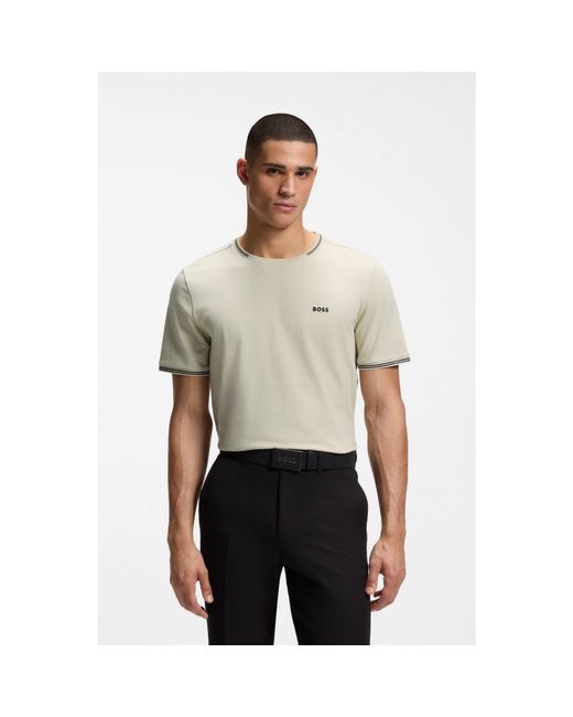 Boss Natural Cotton-Piqué T-Shirt for men
