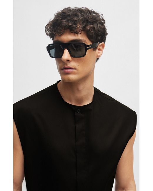 Boss Black Sleeveless Regular-fit Shirt In Easy-iron Cotton Poplin for men