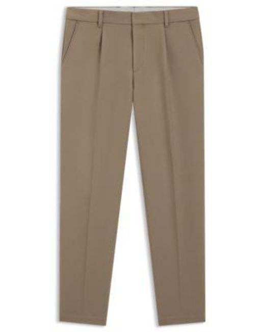 Pantalon Tapered En Tissu Stretch Boss pour homme en coloris Natural
