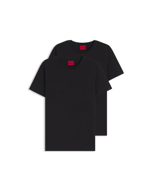 HUGO Black Two-Pack Of Slim-Fit T-Shirts for men