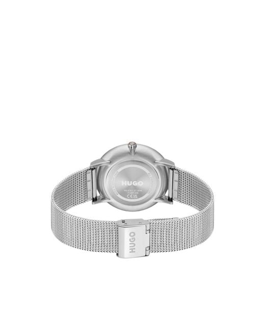 HUGO Green #Style 3H-Dial Watch With Mesh Bracelet for men