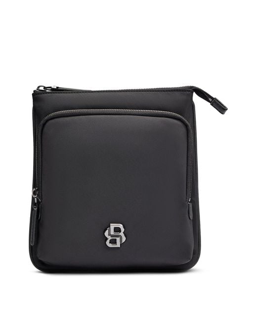 Boss Black Envelope Bag With Double-monogram Hardware Trim for men