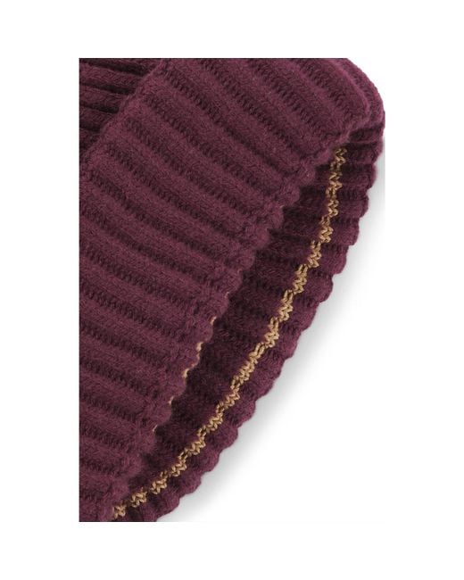 Boss Purple Fisherman Beanie Hat for men