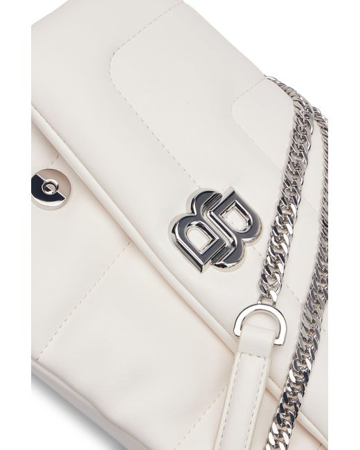 Boss White Shoulder Bag With Double Monogram