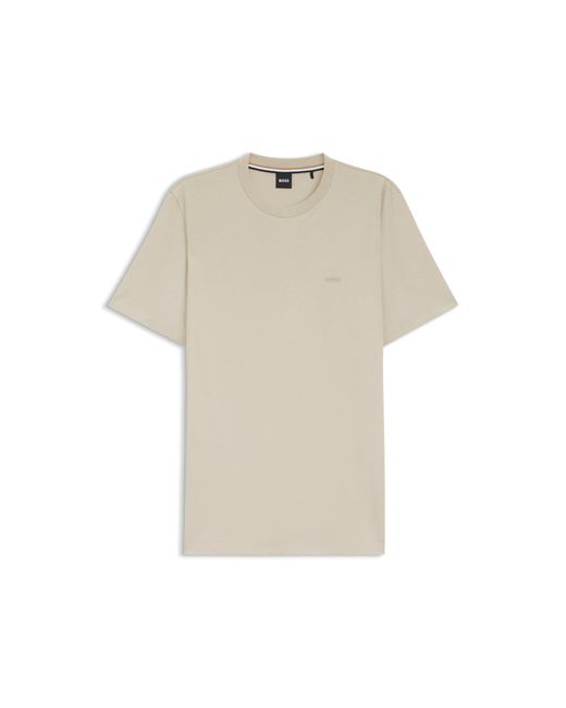 Boss Natural Cotton-Jersey T-Shirt With Logo Detail for men