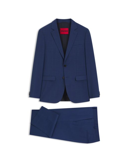 HUGO Blue Two-Piece Extra-Slim-Fit Suit for men