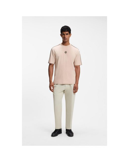 Boss Natural The Open Cotton T-Shirt With Golf Graphic for men