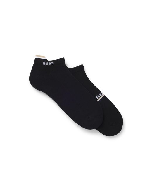 BOSS Two-Pack Of Ankle-Length Socks With Logos in Black for Men | Lyst UK