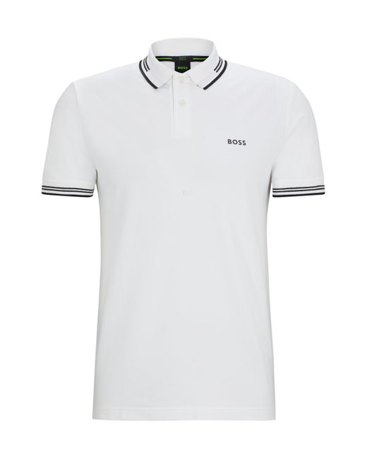 Boss Poloshirt PAUL Slim Fit in White für Herren