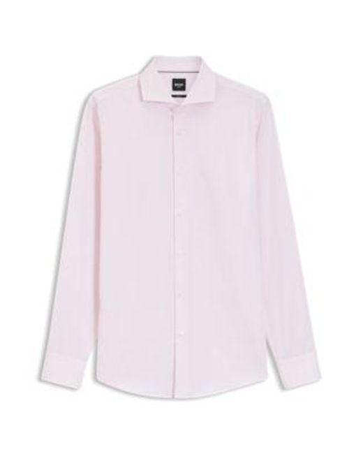 Chemise Slim En Twill De Coton À Rayures Boss pour homme en coloris Pink
