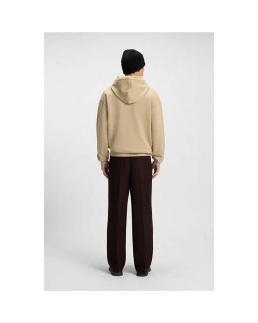 HUGO Natural Relaxed-Fit Hoodie for men
