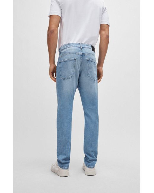 Boss Slim-fit Jeans In Blue Stretch Denim for men
