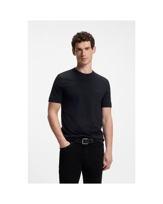 Boss Black Cotton-Jersey T-Shirt With Logo Detail for men
