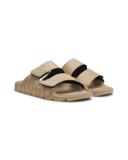 Mules En Faux Cuir Suédé Avec Détails De Logo HUGO pour homme en coloris Brown