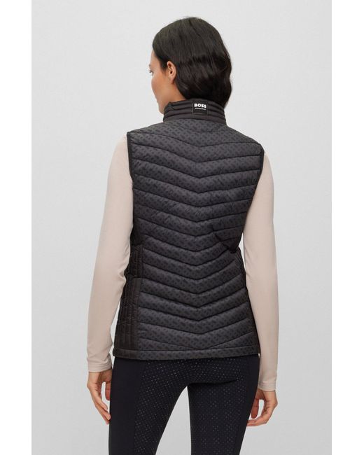 Boss Black Equestrian Monogram Gilet With Silicone Logo Patches