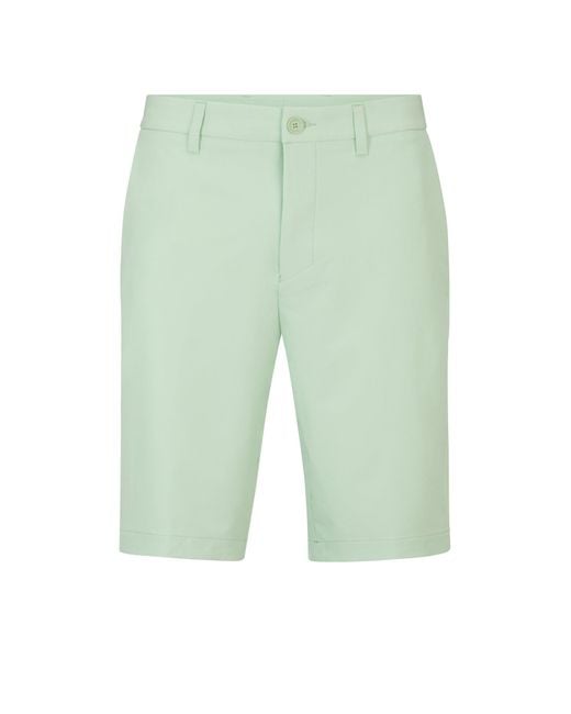 Short Slim Fit En Tissu Déperlant Facile À Répasser Boss pour homme en coloris Green