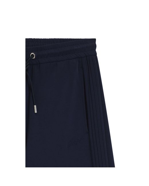 Boss Blue Relaxed-Fit Tracksuit Bottoms With Piping Details