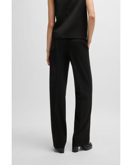 HUGO Black Relaxed-Fit All-Gender-Hose mit elastischem Bund