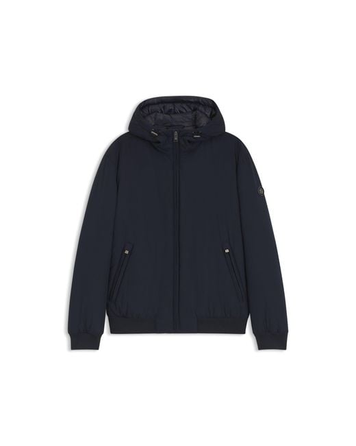 Boss Black Water-Repellent Padded Jacket With Double B Monogram for men