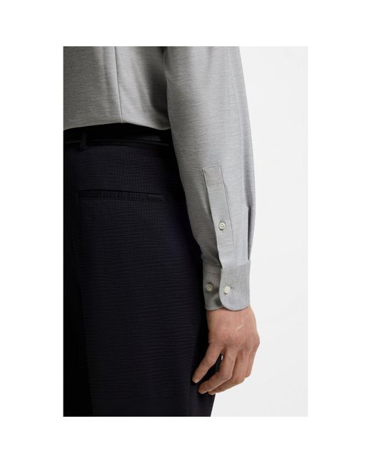 Boss Gray Slim-Fit Shirt for men