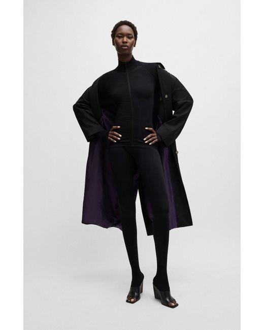Boss Black Naomi X Water-repellent Coat In Virgin Wool