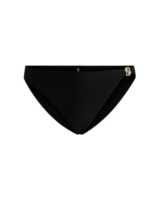 Boss Volledig Gevoerd Bikinibroekje Met Double B-monogram in het Black