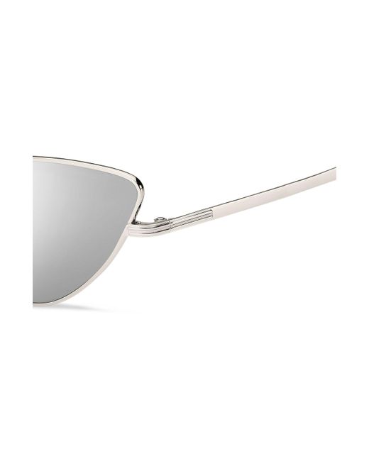 Boss Metallic Cat-Eye-Sonnenbrille aus Edelstahl mit Signature-Details