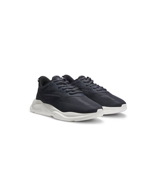 HUGO Blue Ripstop Trainers With Lightweight Eva Sole for men