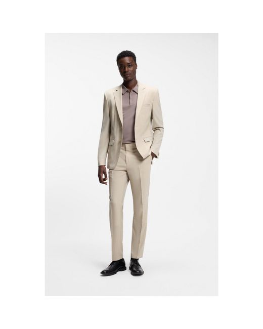 HUGO White Extra-Slim-Fit Suit for men