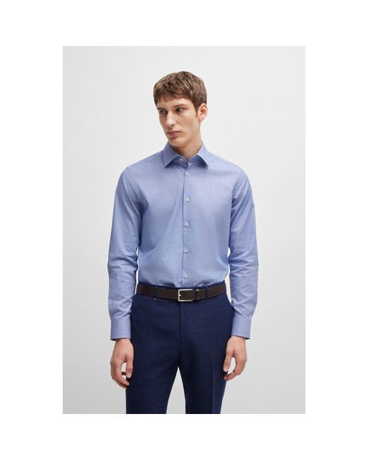 Boss Blue Regular-Fit Shirt for men