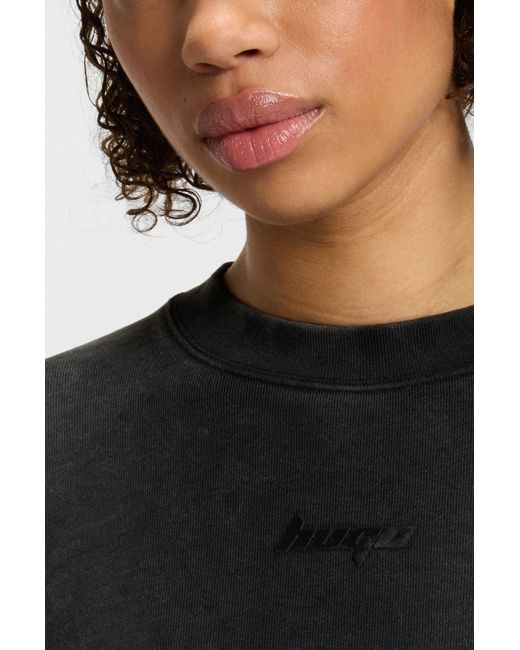 HUGO Black Sweatshirt Aus Baumwolle