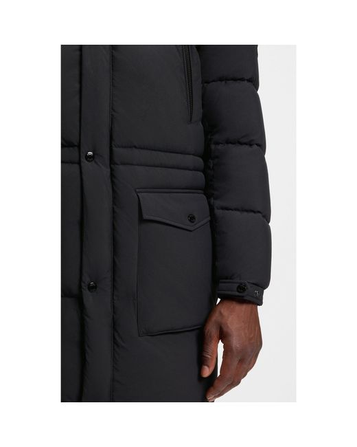 Boss Black Water-Repellent Jacket With Padding for men