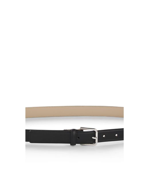 Boss Black Italian-Leather Belt With Pin Buckle