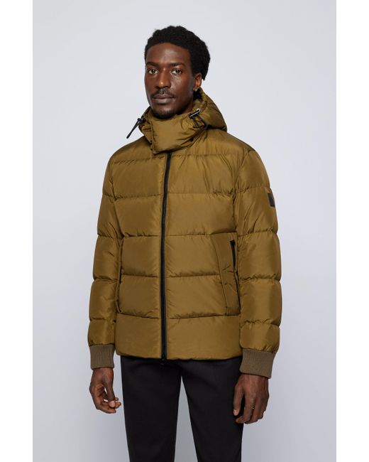 hugo boss green down jacket