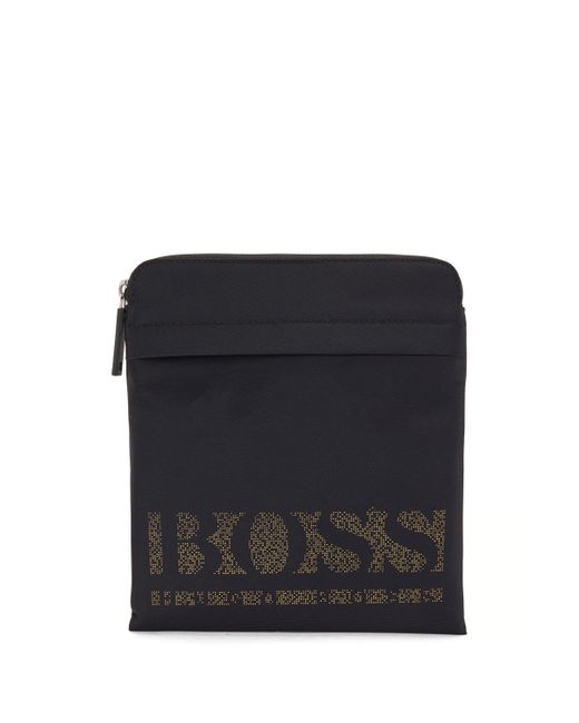 BOSS by Hugo Boss Black Structured-nylon Envelope Bag With Pixel Logo for men