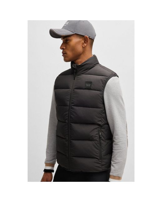 Boss Black Equestrian Waterproof Padded Gilet With Panel for men