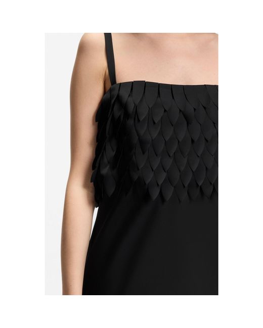 Boss Black Long-Length Strappy Dress With Laser-Cut Details