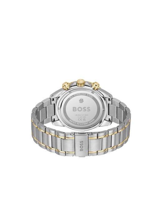 Boss Green Sealiner Two-Tone Chronograph Watch With Dial for men