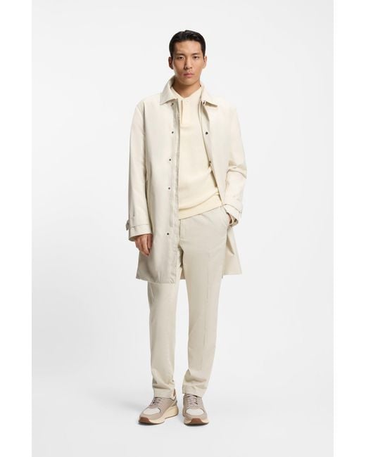 Boss Gore-Tex Water-Repellent Coat With Concealed Closure in het White voor heren
