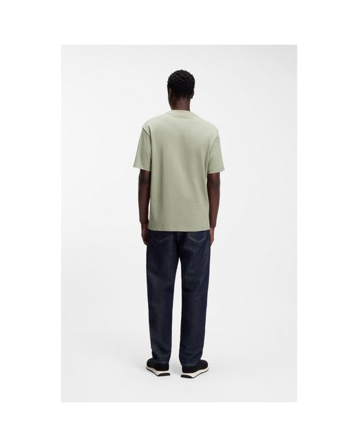 HUGO Green Relaxed-Fit T-Shirt With Central Logo Detail for men