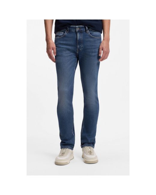 Boss Blue Delaware Slim-Fit Jeans for men