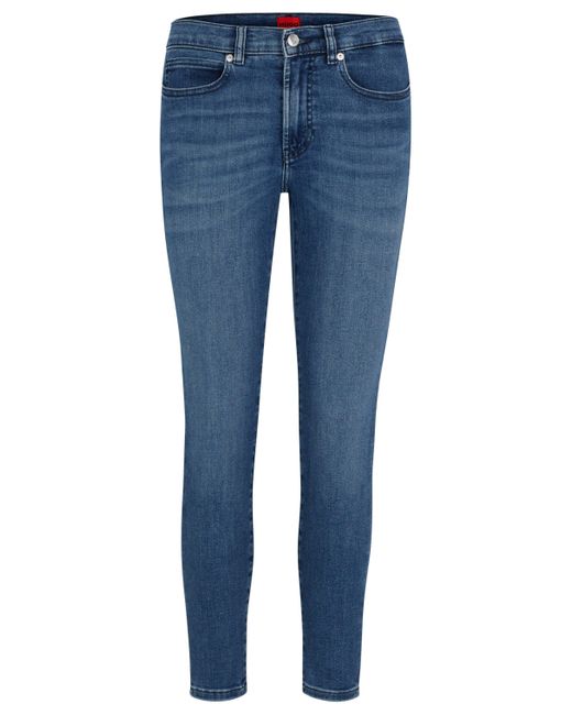 HUGO Blue Skinny-Fit Jeans aus blauem Super-Stretch-Denim