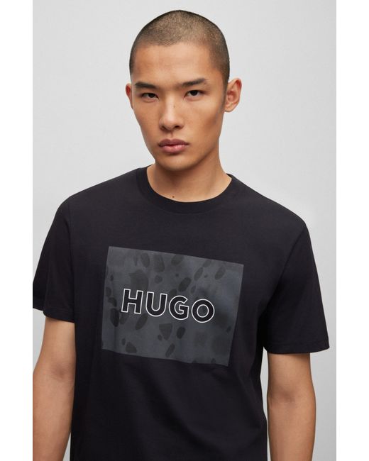 BOSS by HUGO BOSS Cottonjersey Tshirt With Dalmatianprint Logo