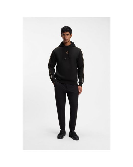 Boss Black The Open Cotton-Blend Hoodie With Rear Graphic for men