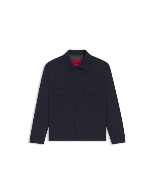 HUGO Blue Slim-Fit Suit Jacket for men