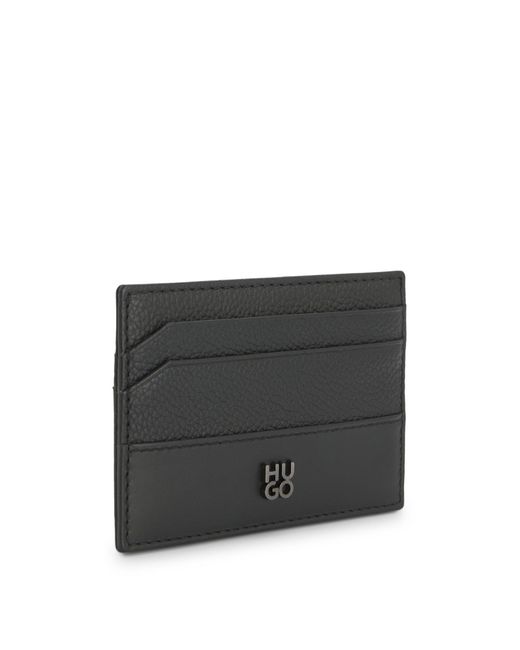HUGO Kartenetui Aus Leder Mit Stack-Logo in Black für Herren