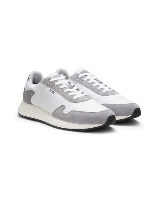 Sneakers Stringate di Boss in White da Uomo