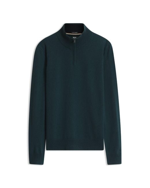 Boss Green Zip-Neck Sweater for men